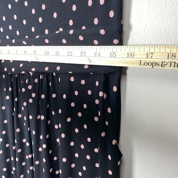 Boden Amelie Jersey Dress Polka Dot Black Pink Sz 10 petite 10P Office casual - Picture 8 of 11